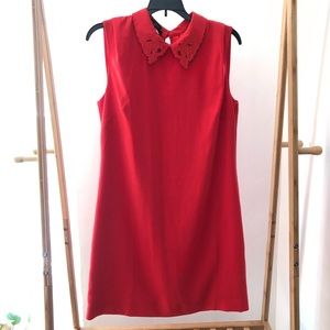 Ted Baker Red Laiyla Formal Dress Detail Collar